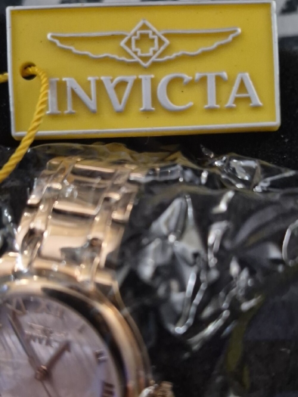 Invicta Gold Tone Watch with Mother-of-Pearl Dial and Roman Numerals - Picture 2 of 3
